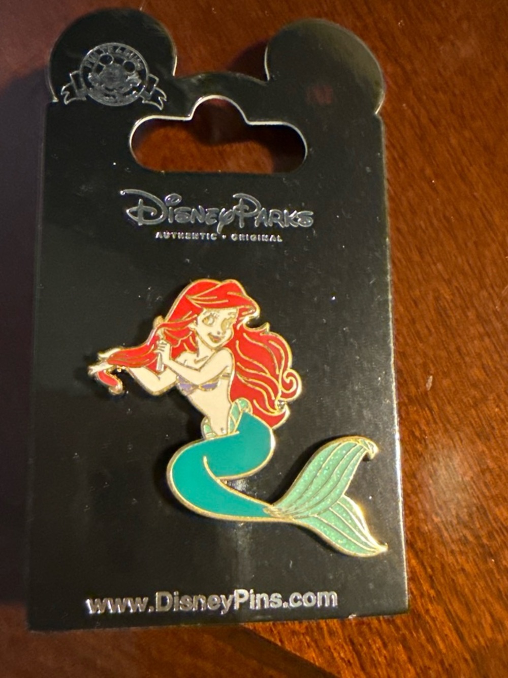 Disney Ariel Enamel Pin - Red, Teal, Green